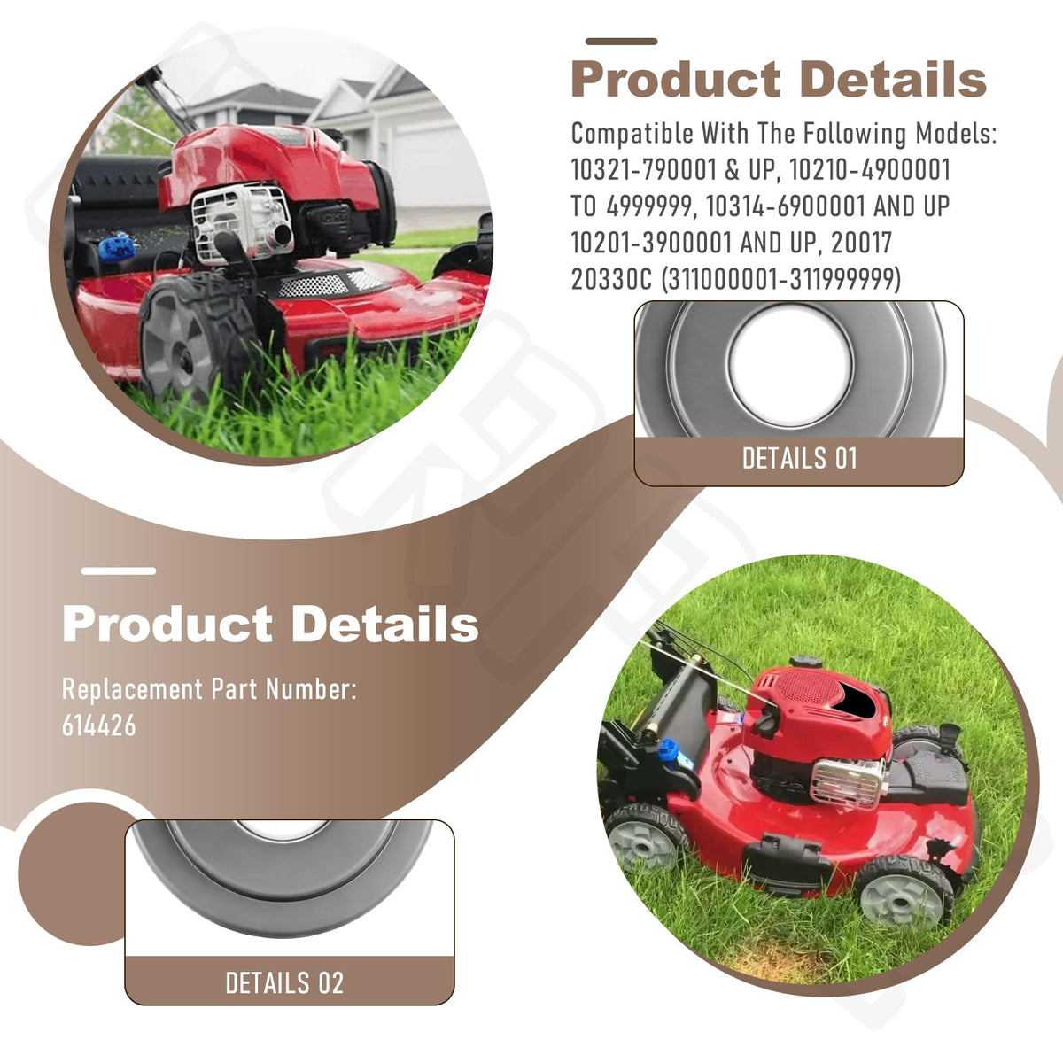 Designed for Toro 22-inch mowers and Lawn Boy Insight units.