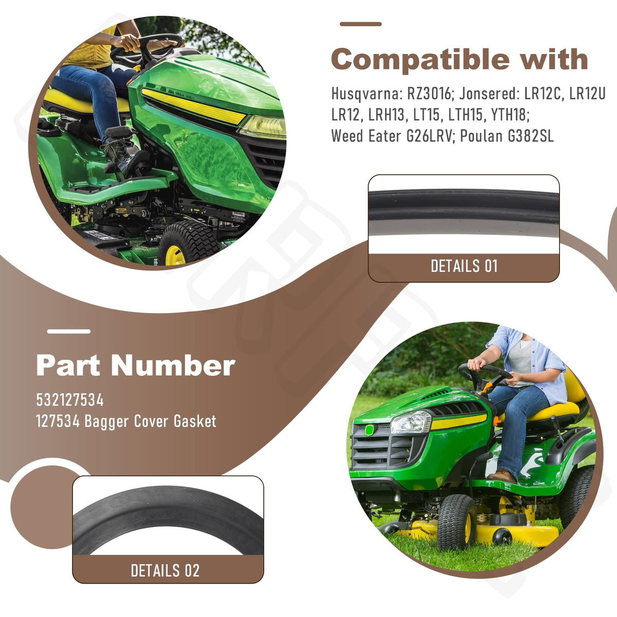 BERPSE replacement gasket for 127534 offers easy install and durable seal.