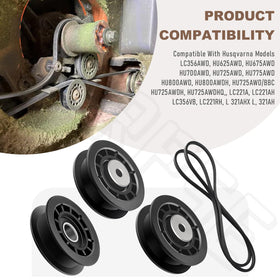 BERPSE belt repair kit installation guide visualizing steps for faster mower belt repair.