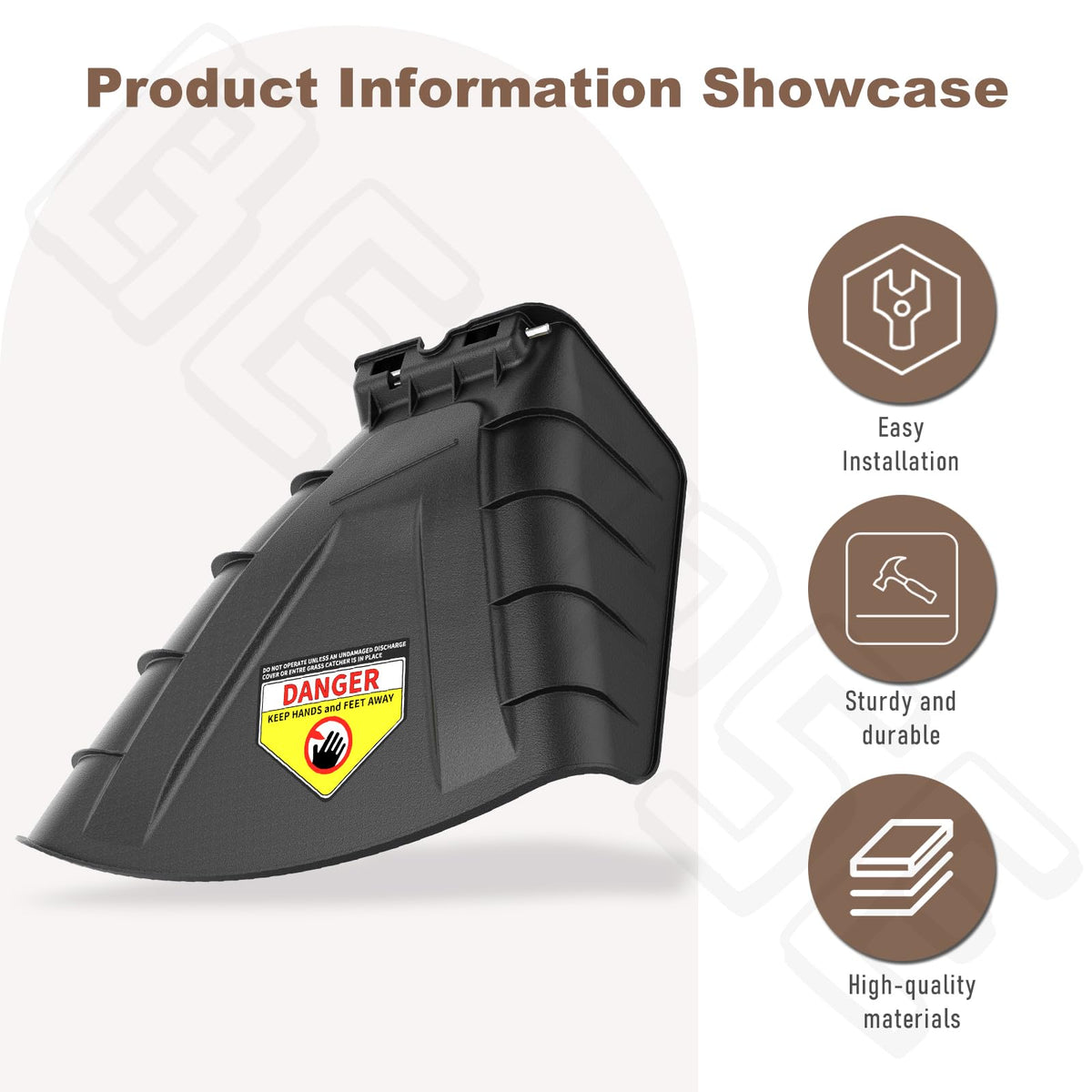 BERPSE discharge chute for Columbia Mustang XP, reliable bagging compatibility