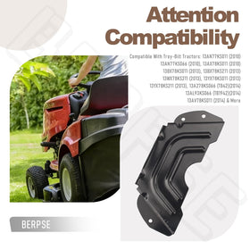 BERPSE guard cover installed on an MTD tractor demonstrates precise fit