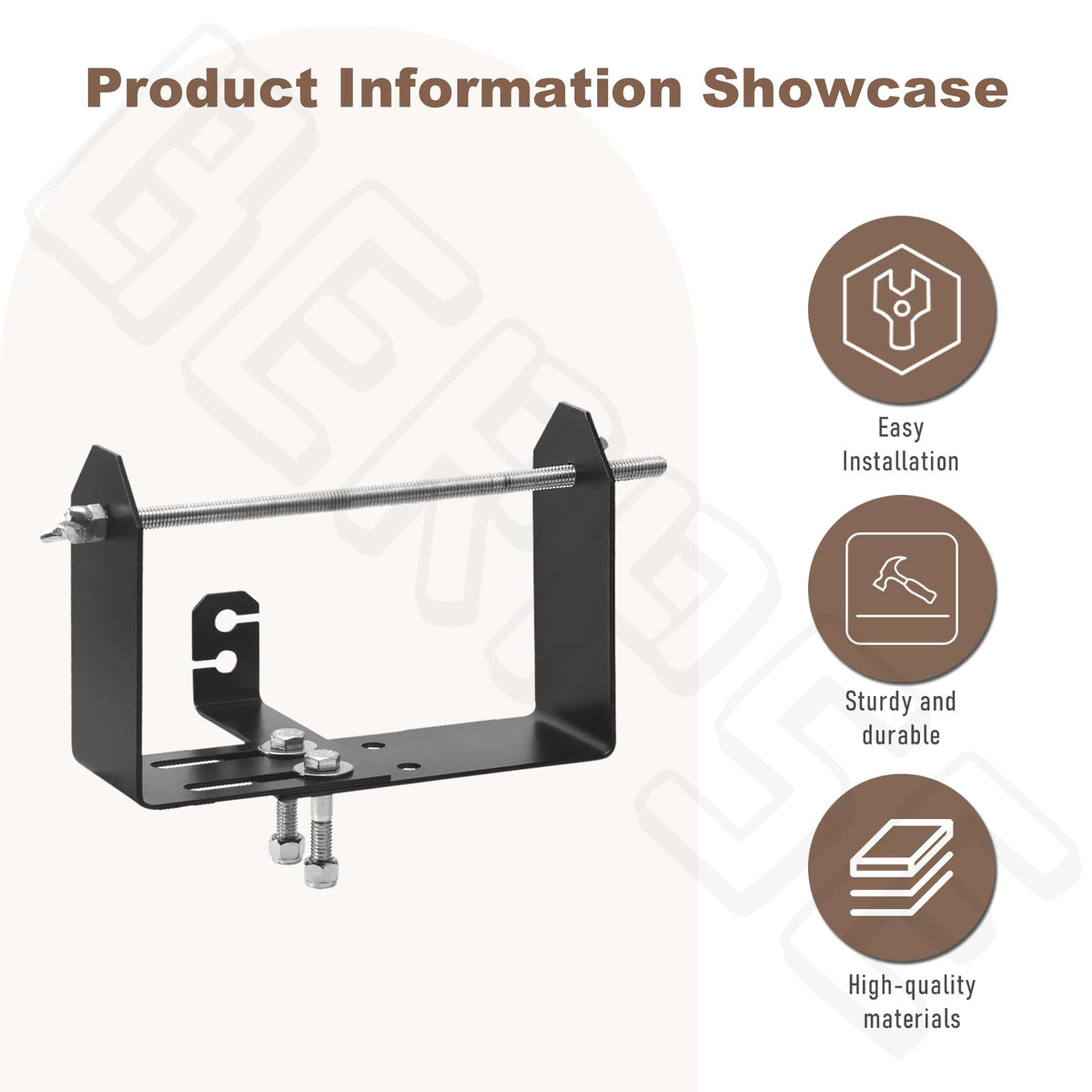 BERPSE stainless steel trimmer rack supports heavy spools in rugged conditions.
