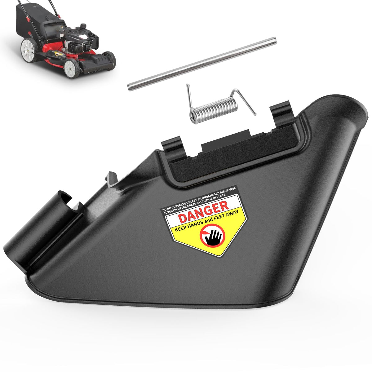 BERPSE lawn mower side chute assembly for seamless clipping management