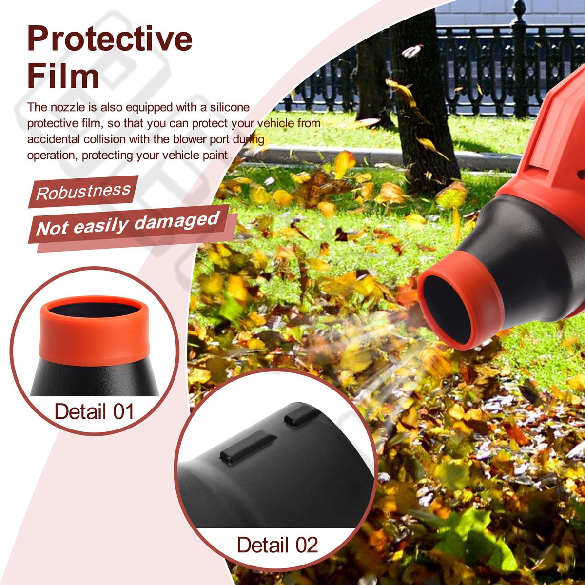 BERPSE red soft tip cover protects paint while guiding airflow.