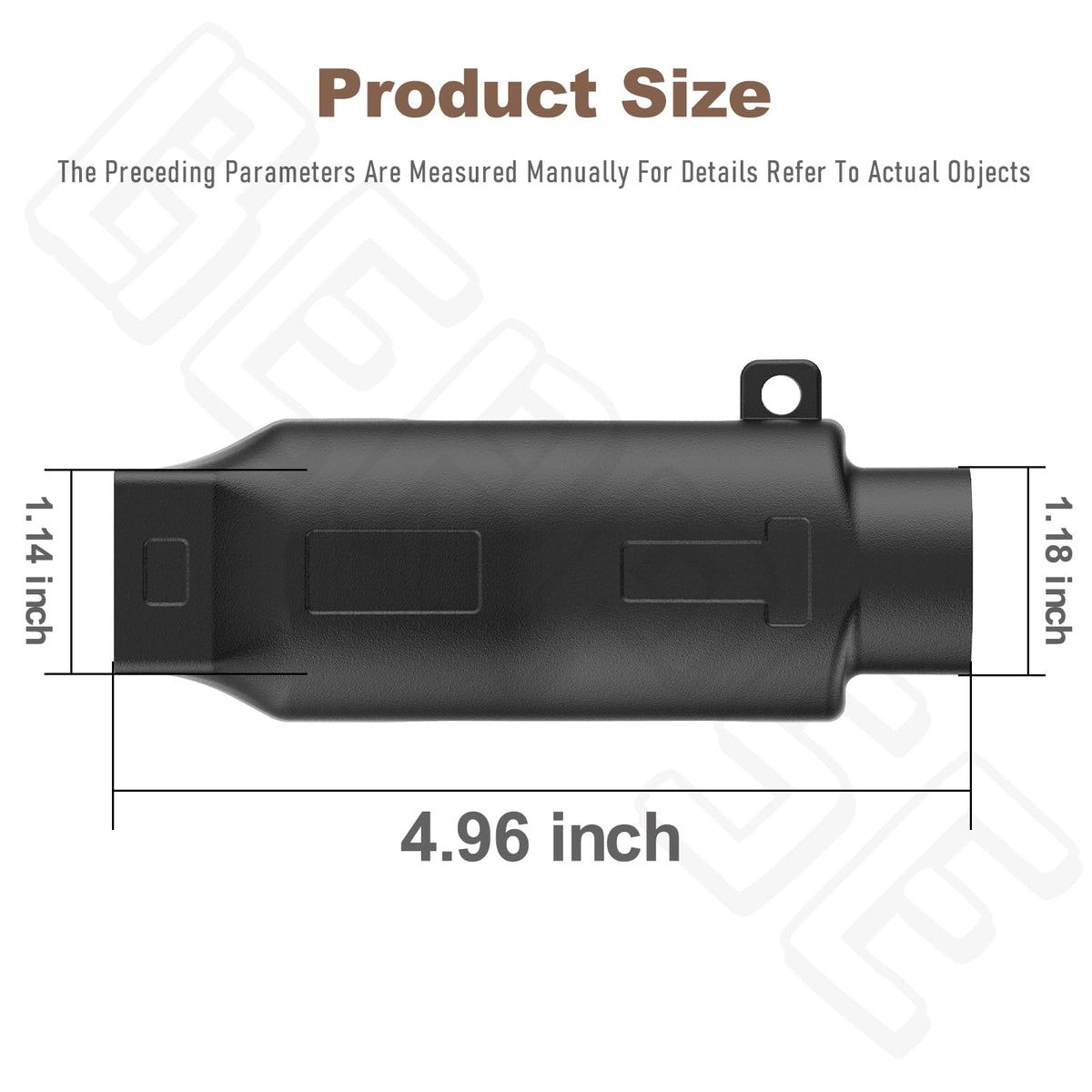 BERPSE sleeve oil drain sleeve, side view, minimizes spills while servicing your tractor.