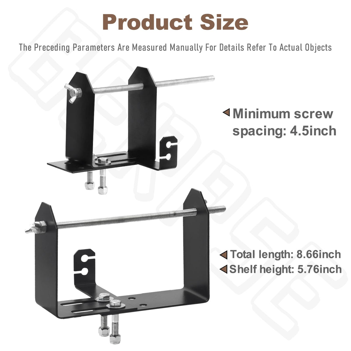 BERPSE line holder shows 3–5 lb spool capacity for efficient trailer storage.