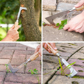Berry&Bird stainless steel weeder shows rust-resistant construction for longevity.