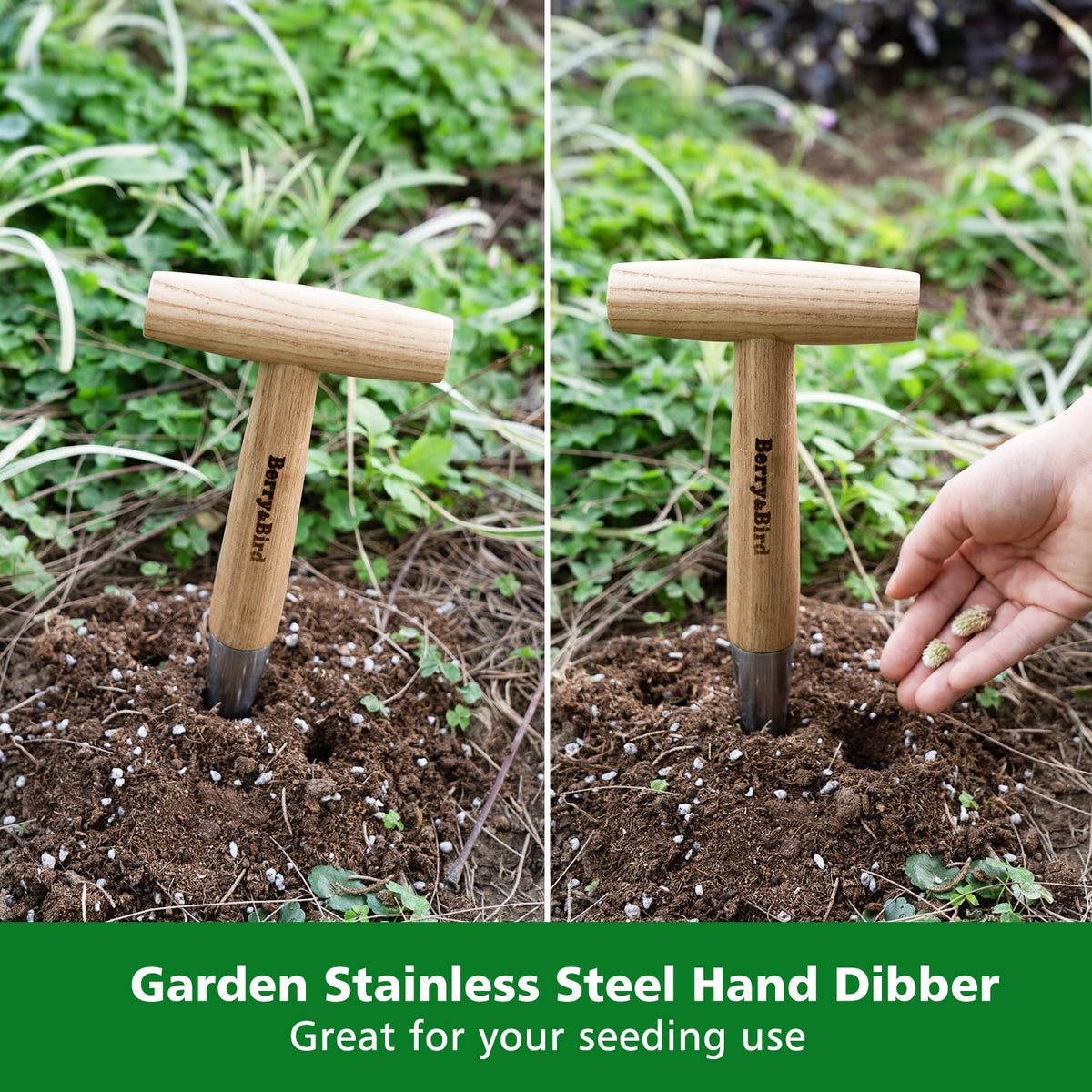Berry&Bird garden dibber aids precise planting of seeds