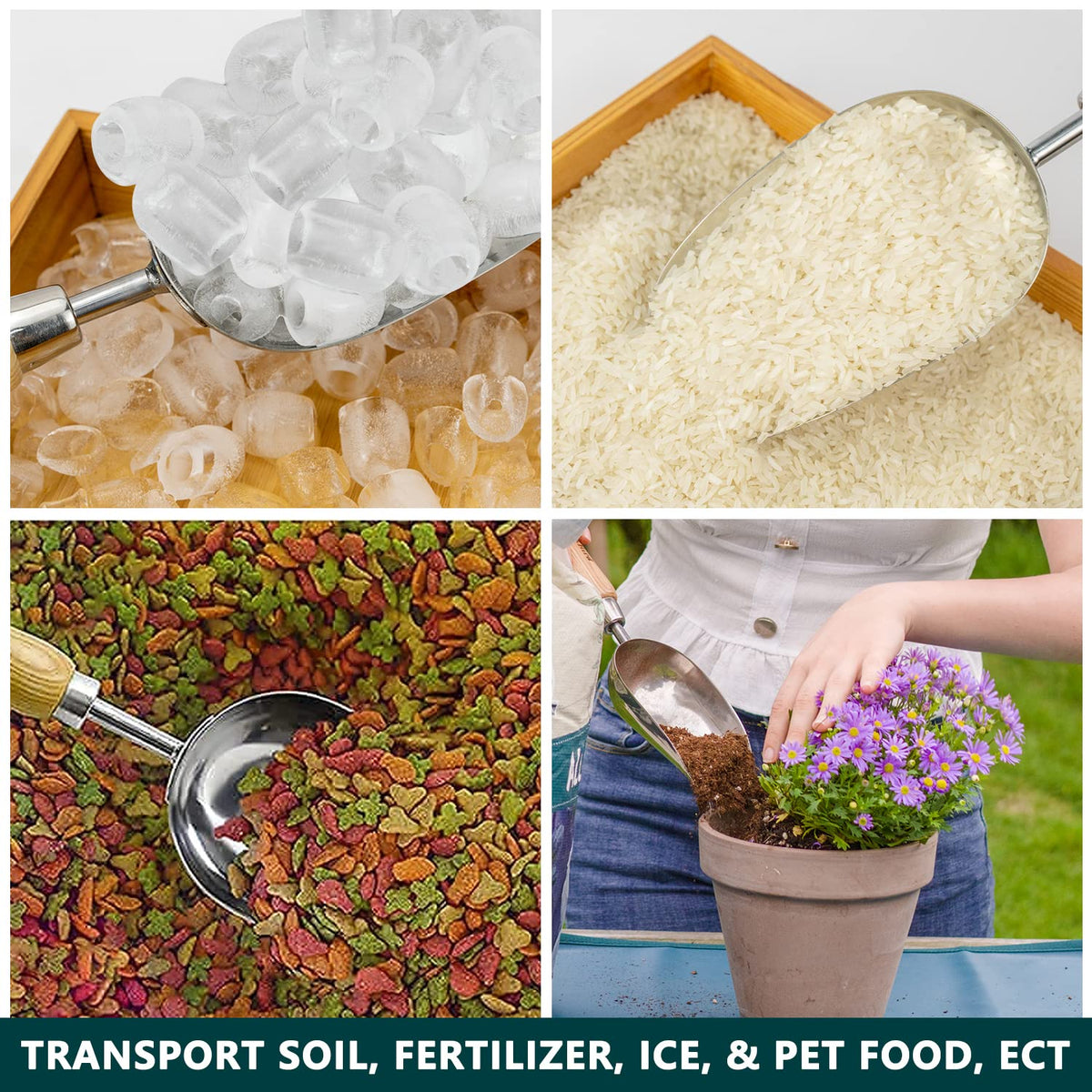 Berry&Bird garden wide-dished-blade enables fast soil scooping for pots and baskets