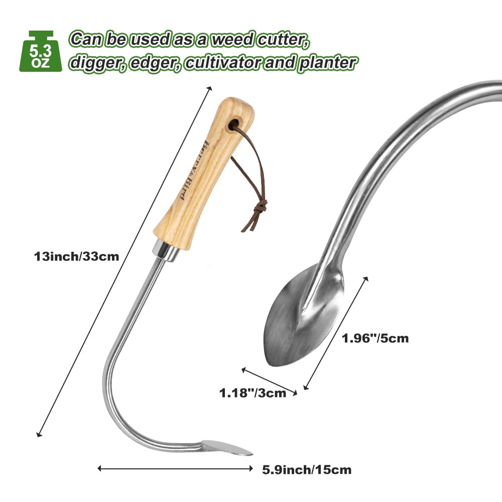 Berry&Bird multi functional garden tool for planting, digging, and edging