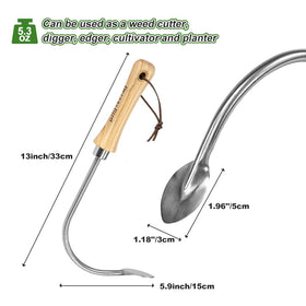Berry&Bird multi functional garden tool for planting, digging, and edging