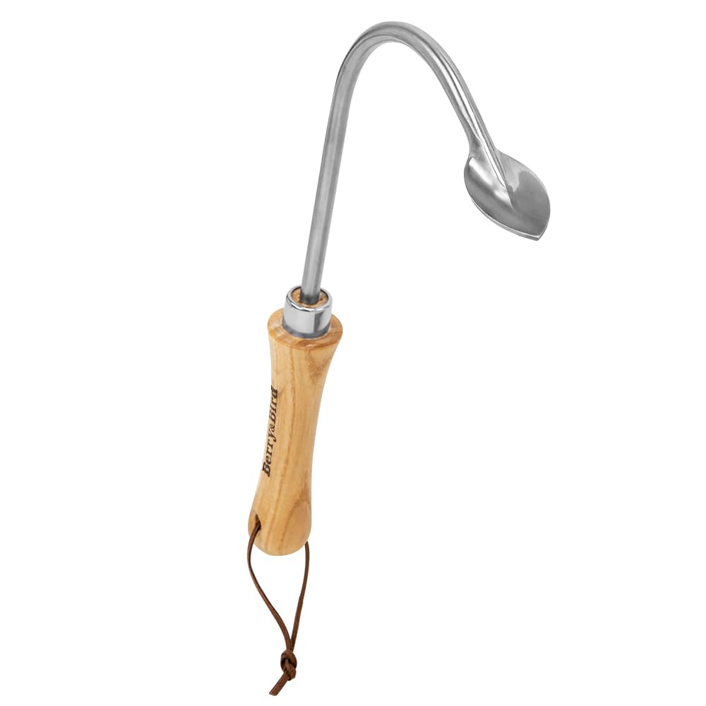 Berry&Bird Weed Puller with curved head for precise weed removal around delicate plants