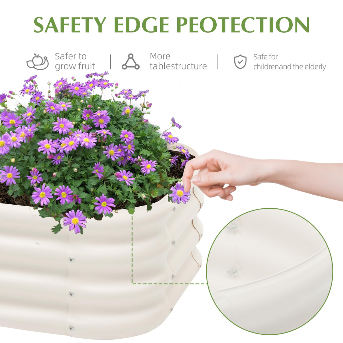 Besebay four-cubic-feet soil capacity supports deeper-rooted plants