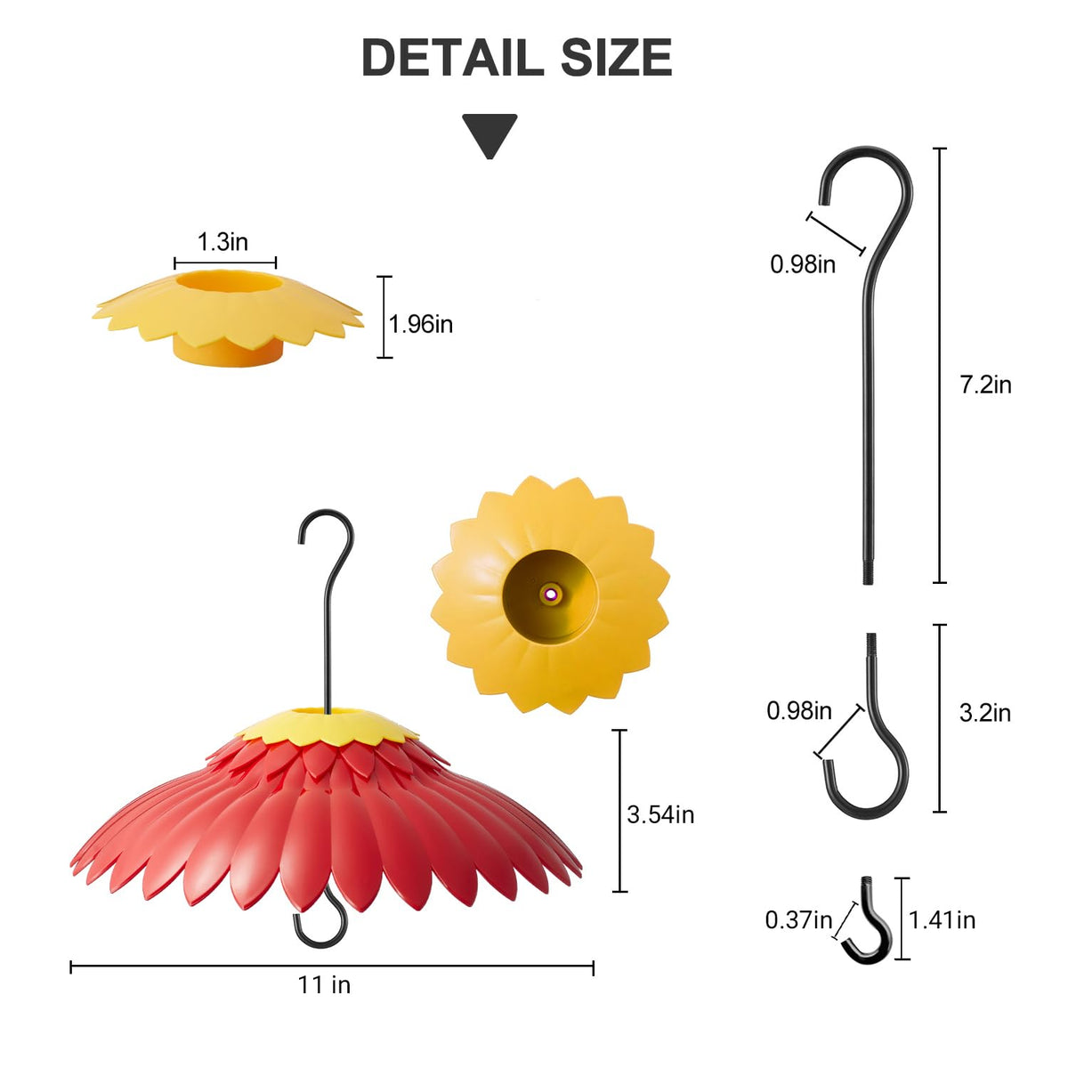 Beserie built-in moat helps keep nectar cool and dry for longer freshness.