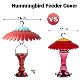 Beserie red rain shade attracts hummingbirds and deters squirrels