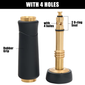 Besiter adjustable spray nozzle showing mist to jet range for delicate plants or tough grime.