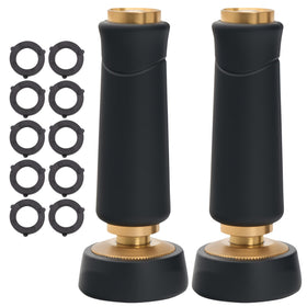 Besiter brass hose nozzle with durable brass construction and rubber grip for comfortable control.