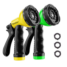 Besiter Garden Hose Nozzle Sprayer 2-pack with versatile watering options for gardens.