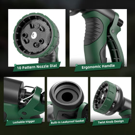 Besiter garden hose nozzle wide mist for broad coverage and efficient watering.