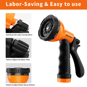 Besiter heavy-duty grip nozzle with non-slip lever for comfort