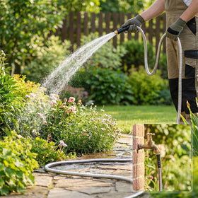 Besiter hose reel connection setup for tidy outdoor watering