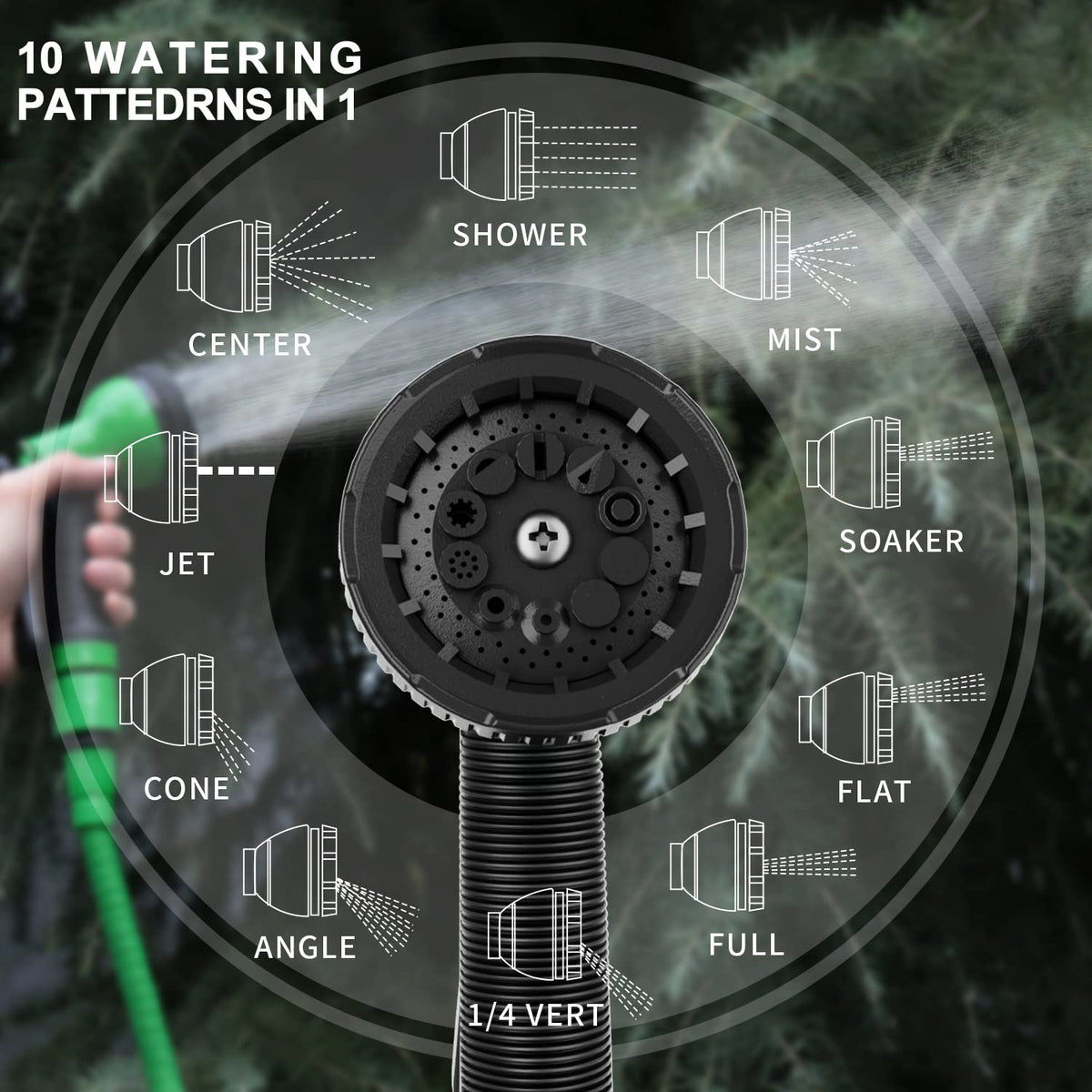 Besiter non-slip grip ensures comfortable use during extended watering.