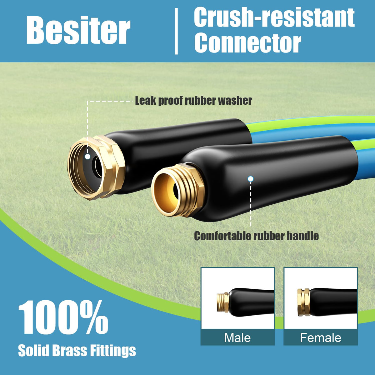 Besiter all-weather hose resists cold and heat for year-round use