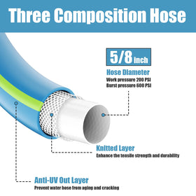 Besiter hose shown kink-free design for smooth watering around beds