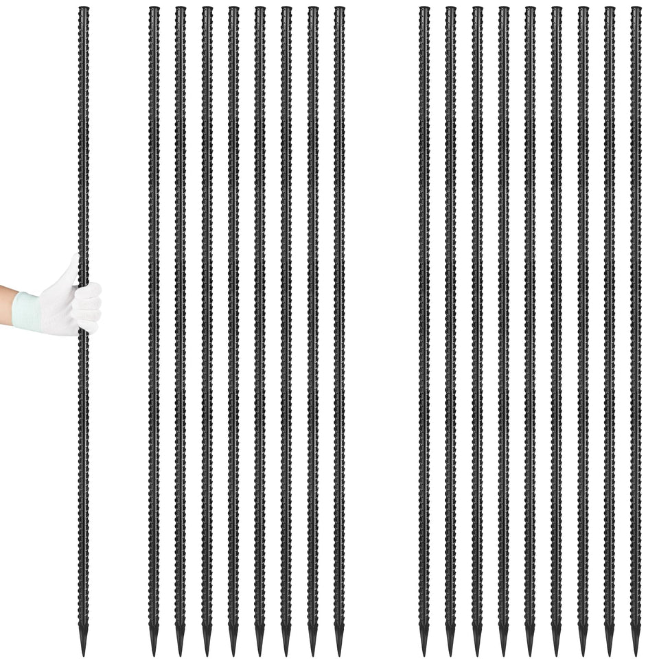 Besitu rebar stake 36 inches straight, ideal for securing fences and landscapes.