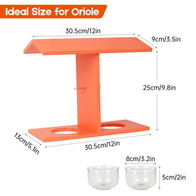 Beslands Oriole Feeders easy-clean design with removable jelly cups supports quick maintenance.