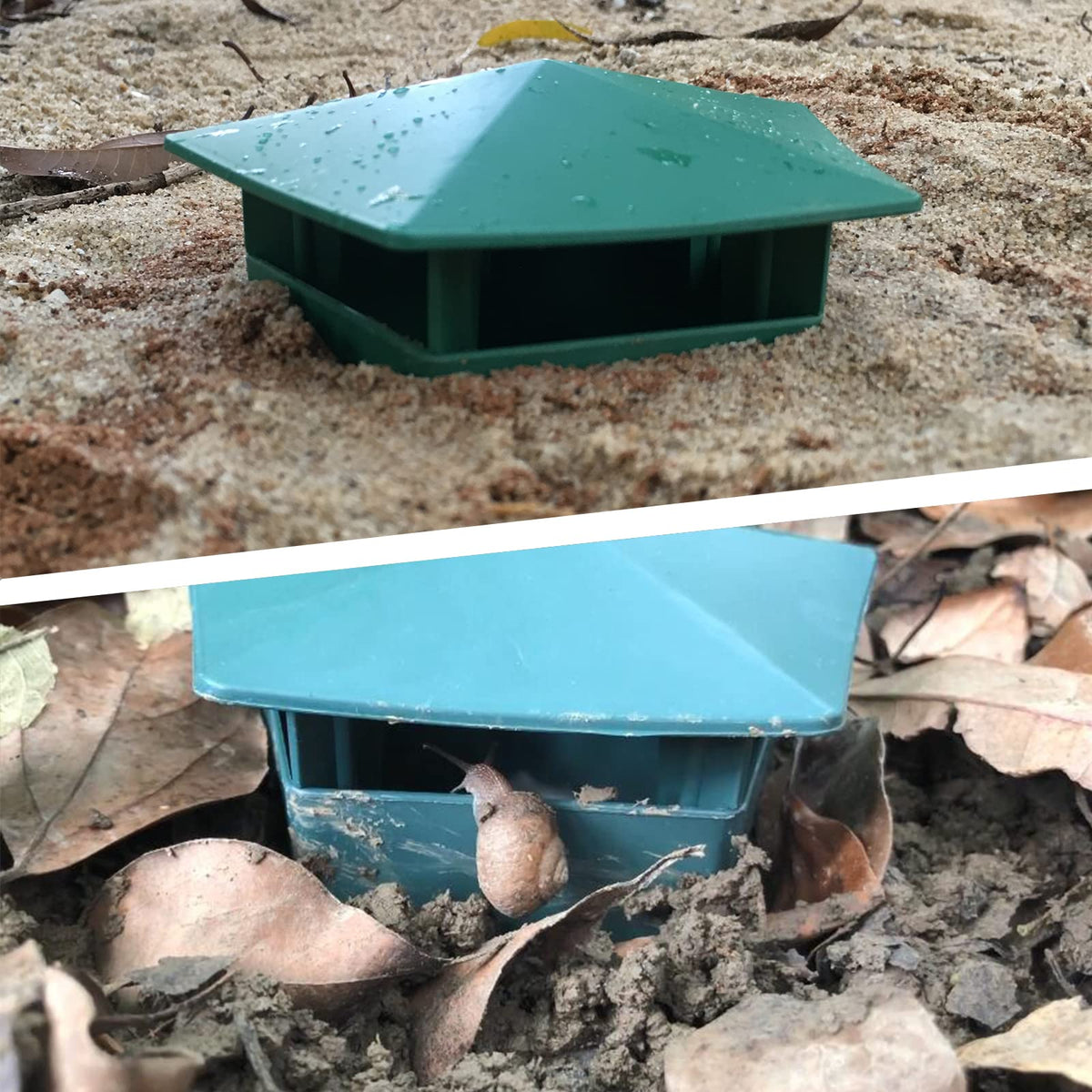 Beslands storage boxes in green for seeds and labels