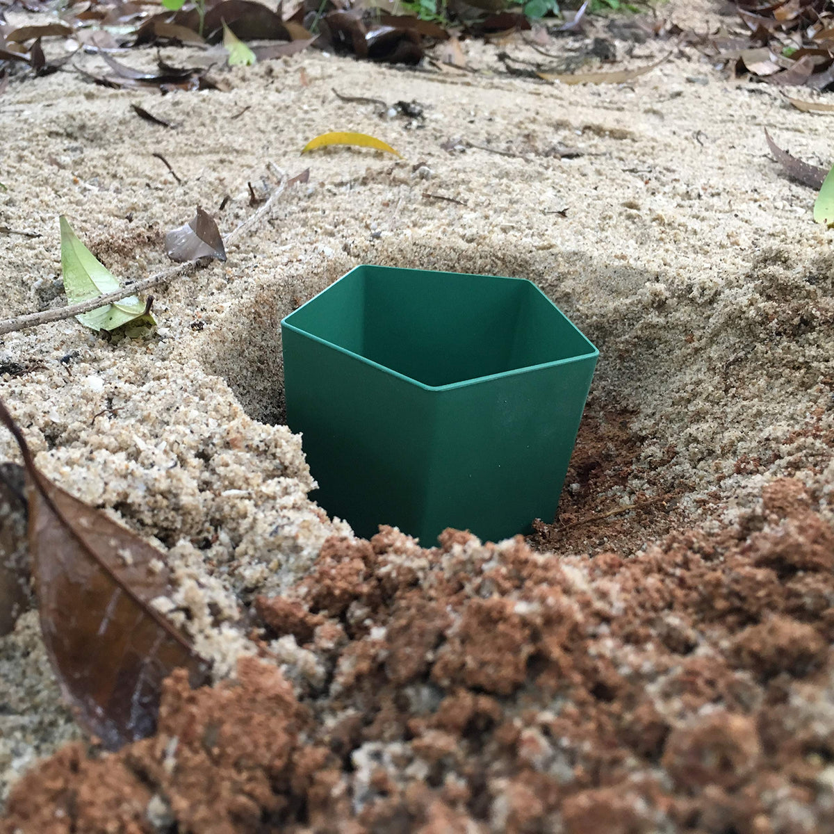 Beslands green box pit installation for planting areas