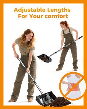 Besly detachable three-section handle enables compact storage after use.