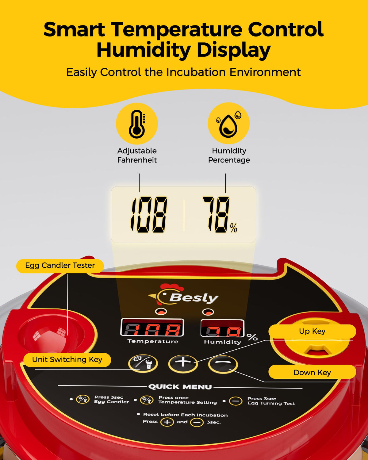 Besly incubator auto-rotation cradle gently turns eggs for even embryo development