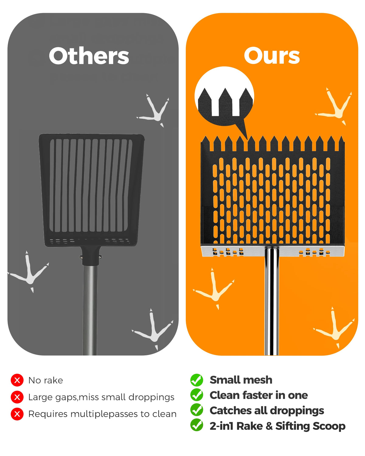 Besly multi-purpose tool suitable for coop cleanup and garden tasks.
