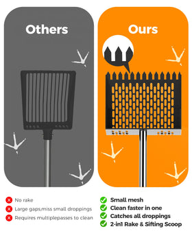 Besly multi-purpose tool suitable for coop cleanup and garden tasks.