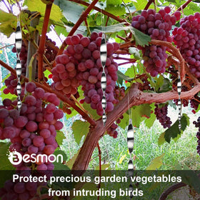 Besmon Hanging Decorative Spiral Rod adds shimmer while deterring pests outdoors.