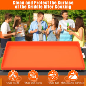 BESSIO full-coverage griddle mat shields all corners of the 36-inch Blackstone