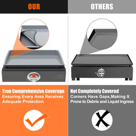 BESSIO protects surfaces from dust and rust when the grill is idle.