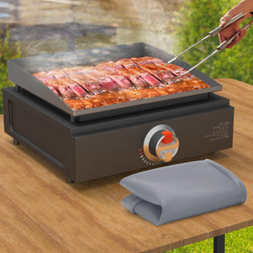 BESSIO mat keeps the grill surface clean and stores flat when unused.
