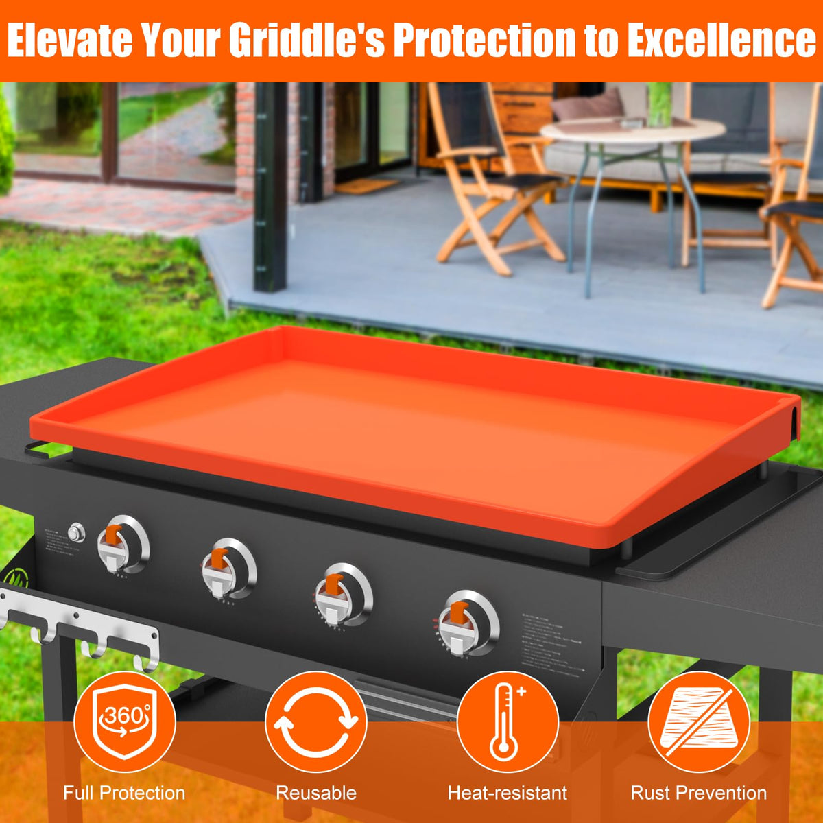 BESSIO protects the griddle surface from pests and rust when stored