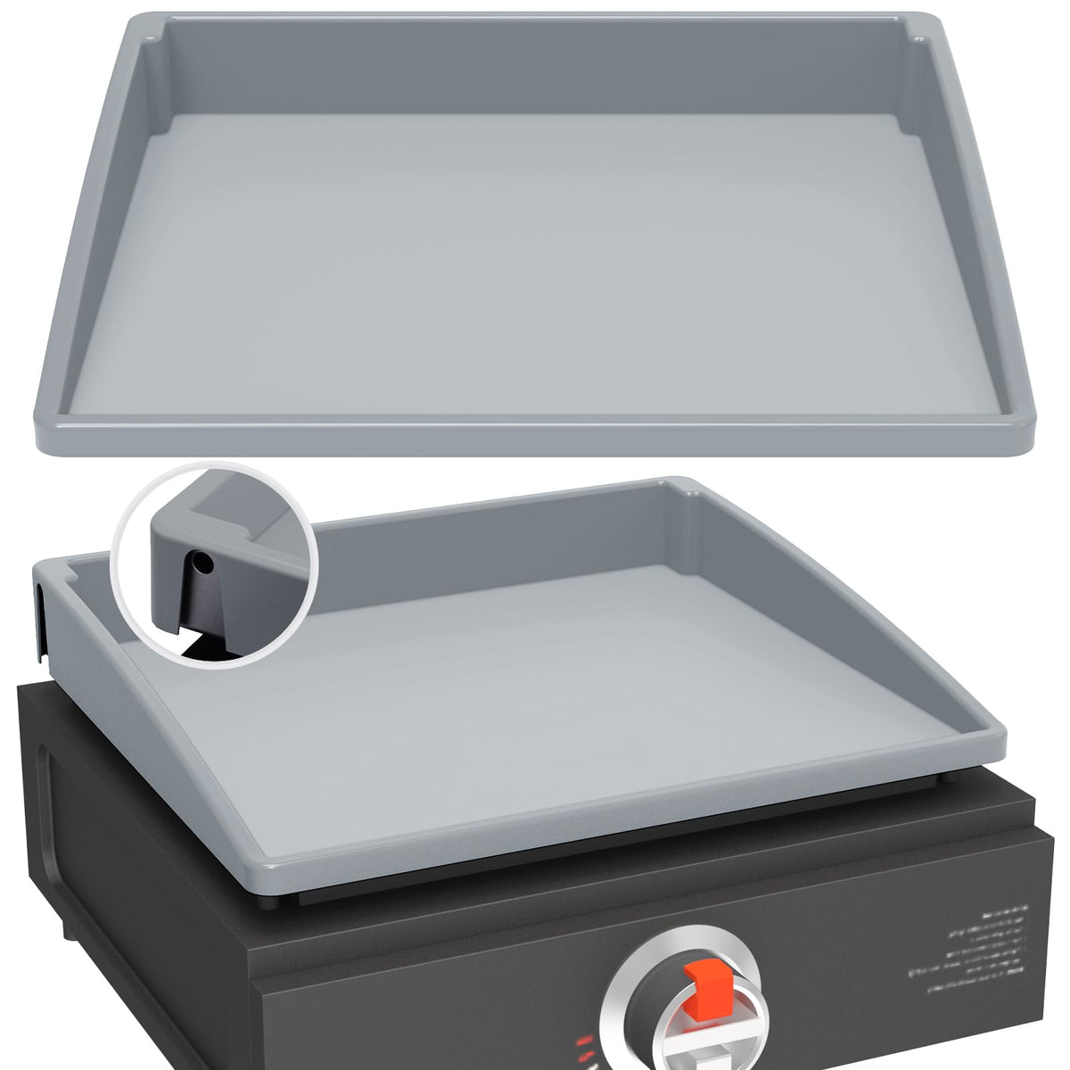 BESSIO silicone griddle mat on a 17-inch Blackstone for a precise fit and full surface protection.