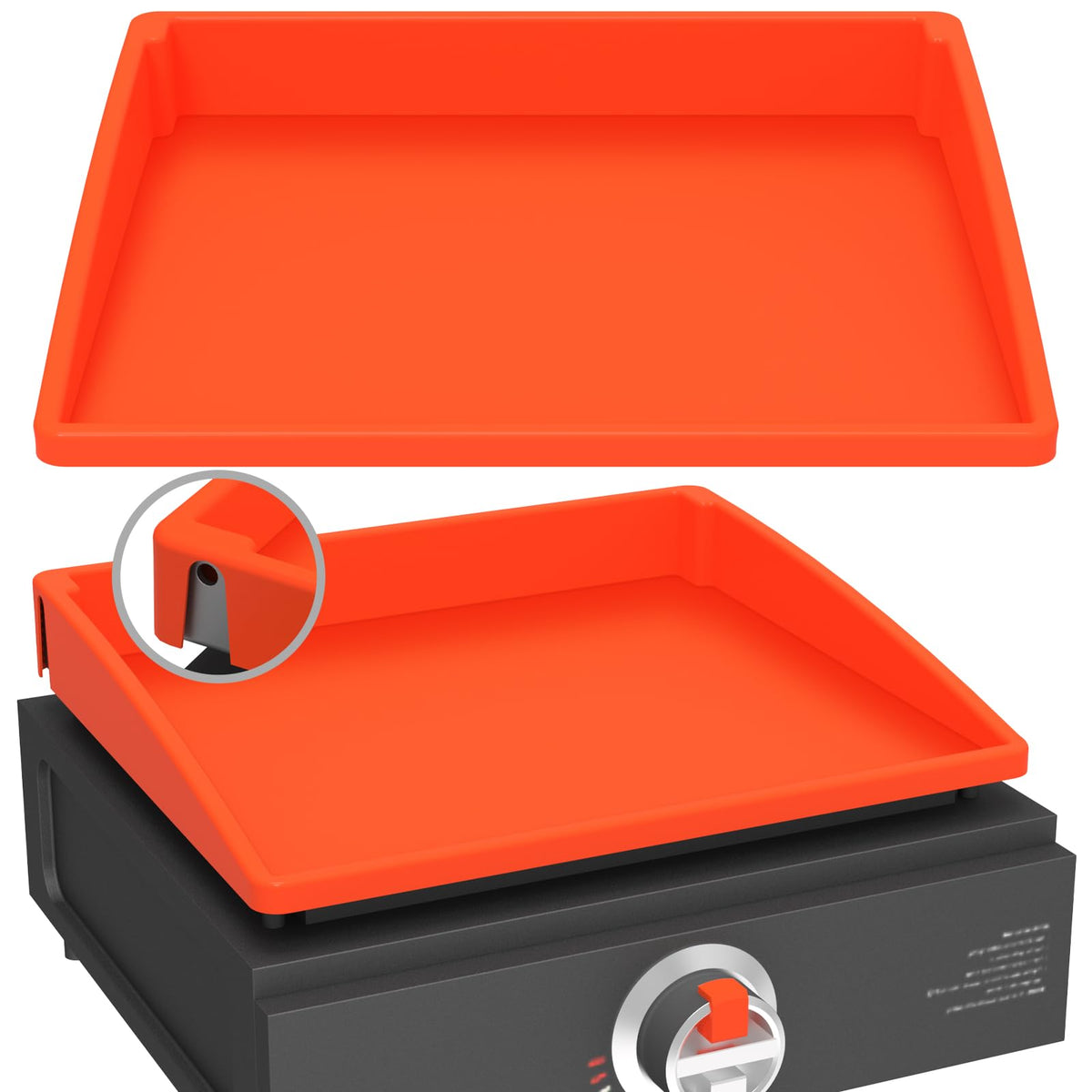 BESSIO silicone griddle mat cover fits 17-inch Blackstone for full surface protection