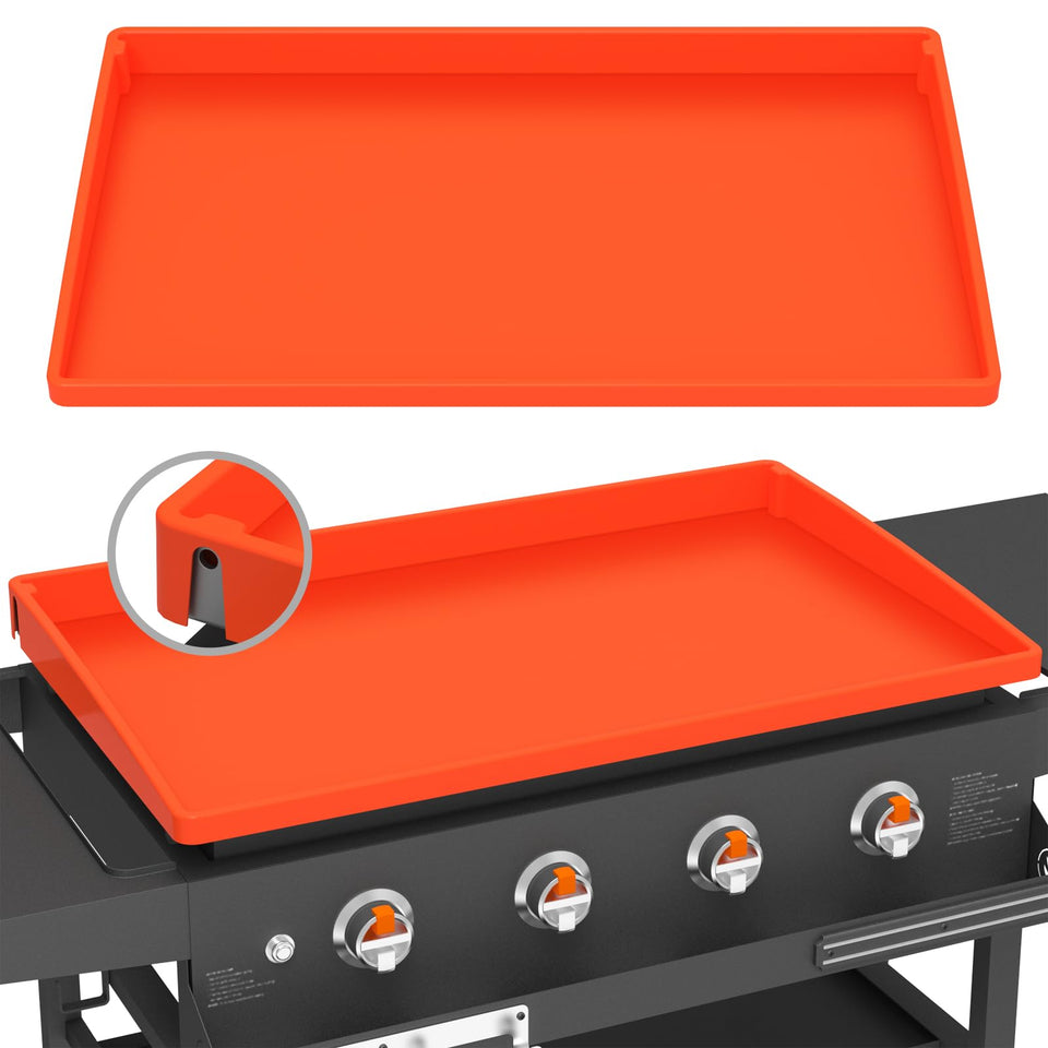 BESSIO silicone griddle mat cover on a 36-inch-fit Blackstone protects from dust and debris