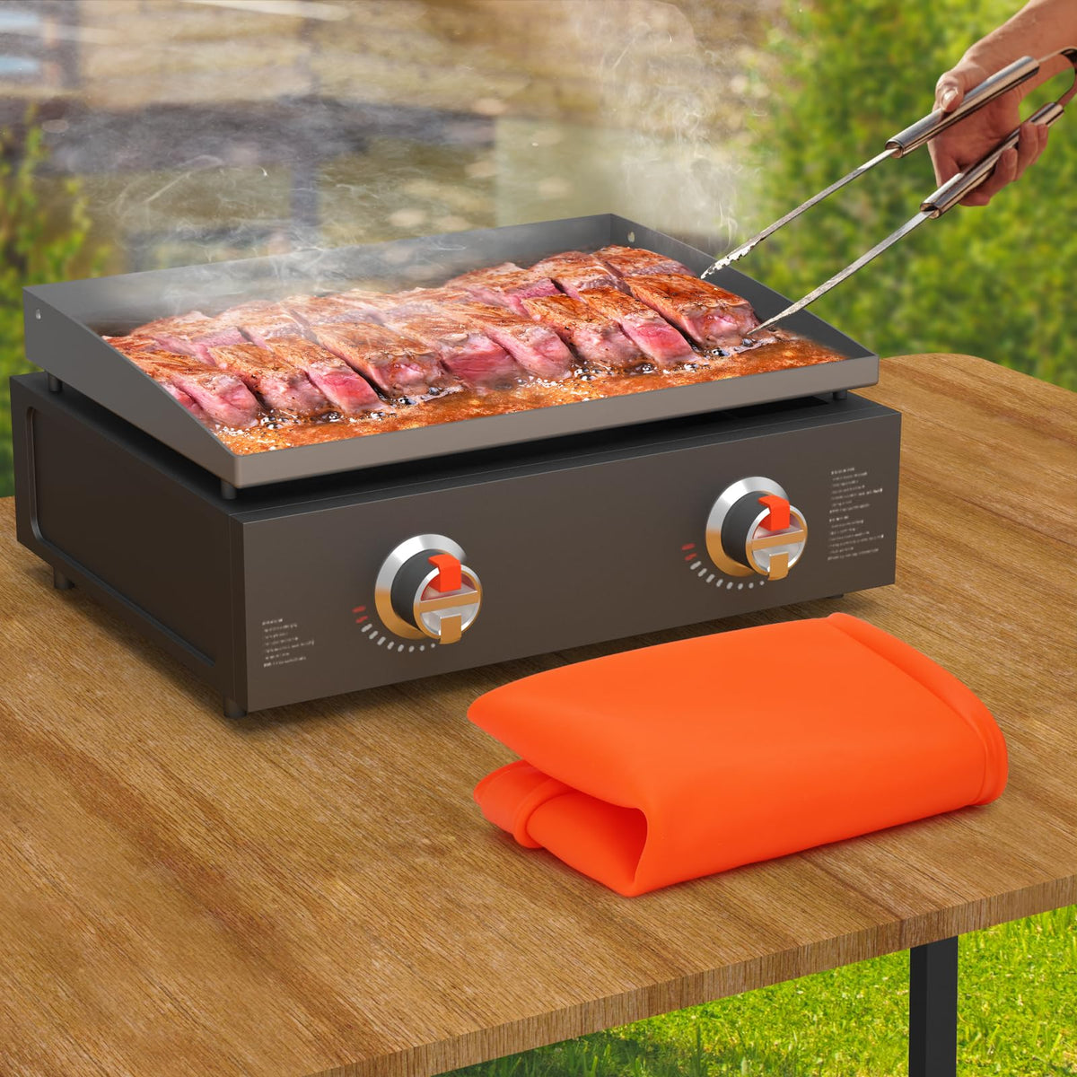 BESSIO durable mat helps extend the life of your Blackstone surface.