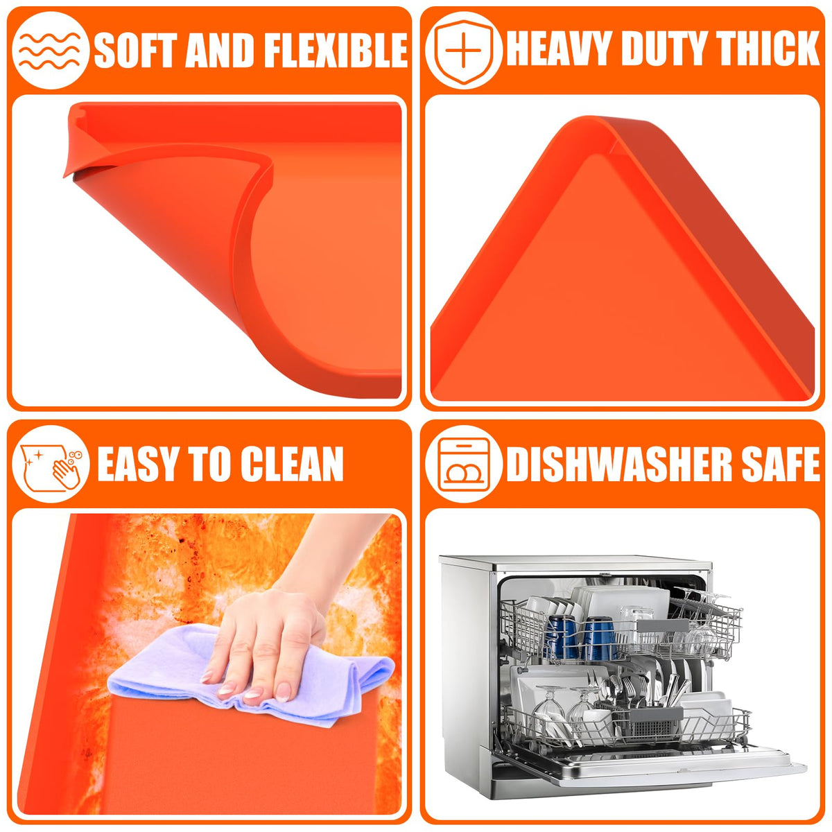 BESSIO mat cleans easily with soap and water or dishwasher safe.