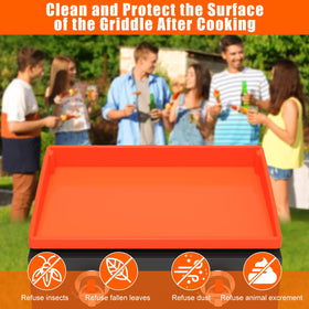 BESSIO griddle mat provides full coverage, shielding corners from debris.