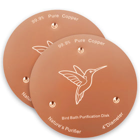 Bessny birdbath copper disc pack promotes naturally cleaner water
