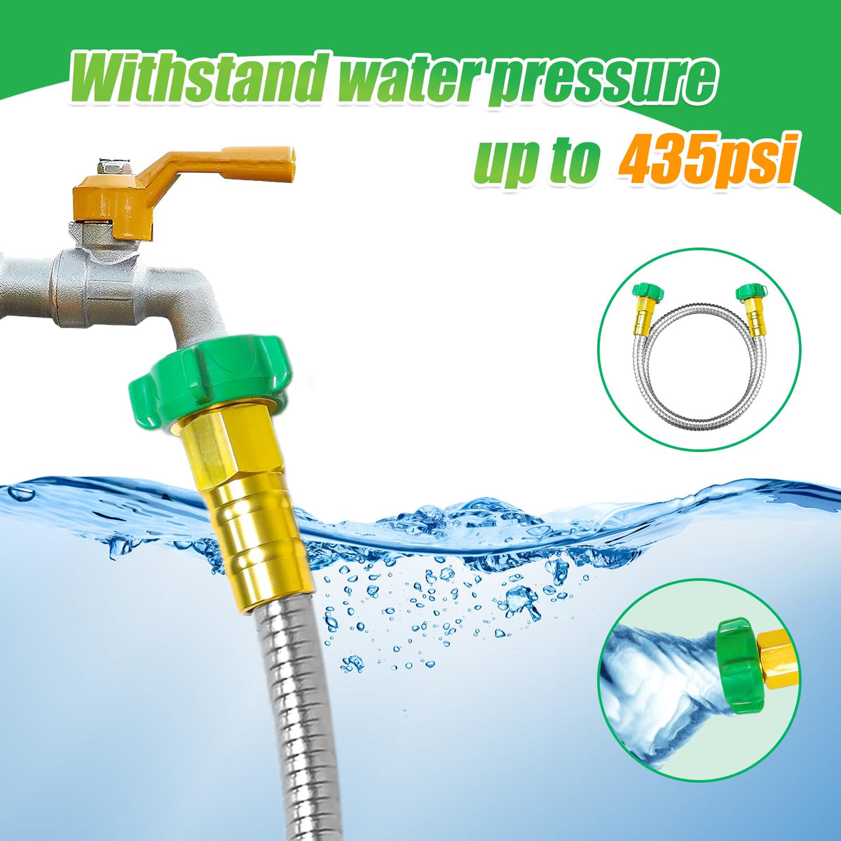 Bessny stainless steel hose suitable for pet washing and patio cleaning