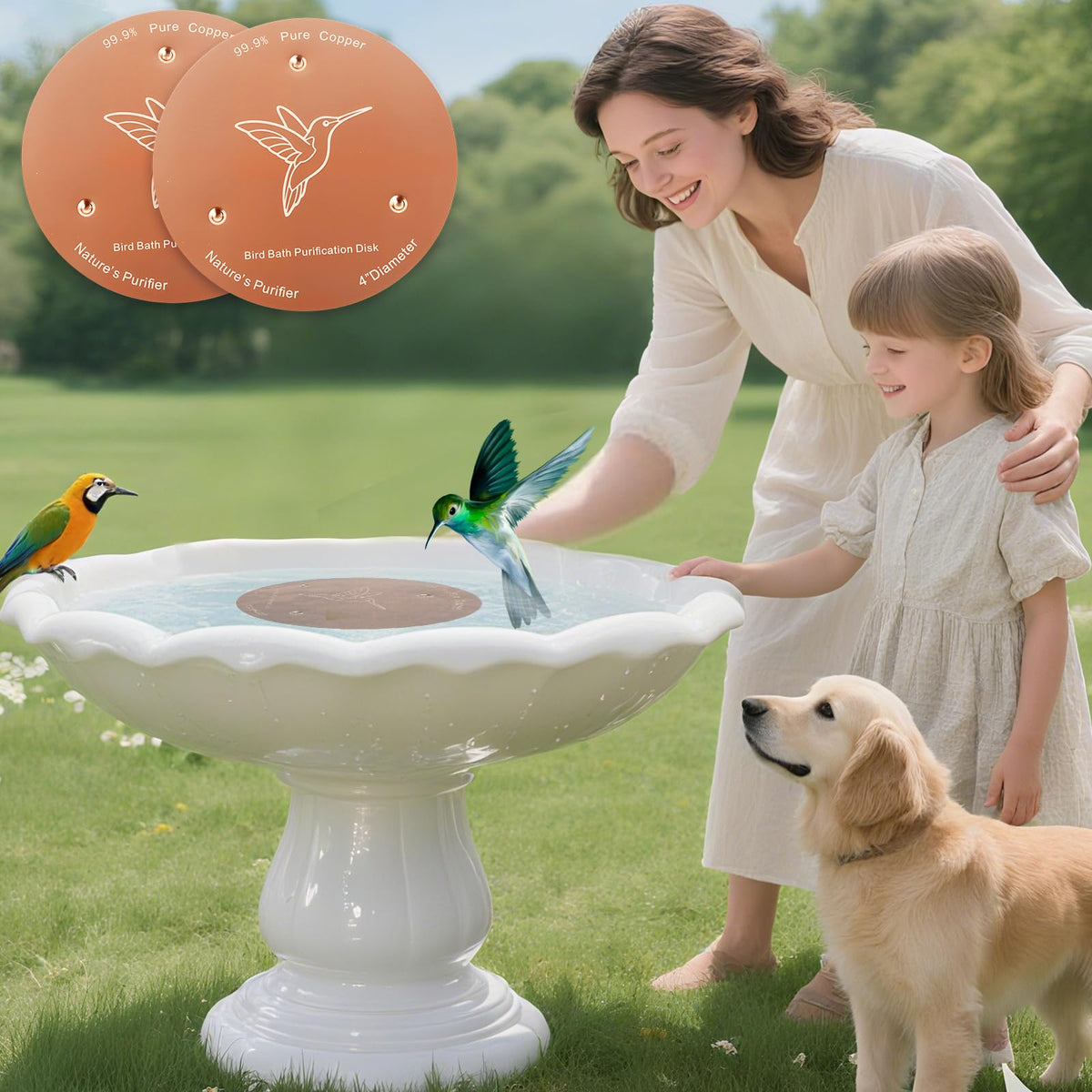 Bessny universal-fit design fits most outdoor birdbaths and bowls